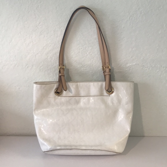 Michael Kors white patent tote bag - Picture 4 of 5